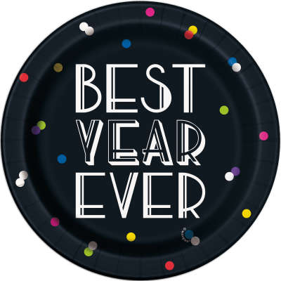 Balloons Birthday Dessert Plates, 8ct - Fun Party Tableware For Cake & Snacks