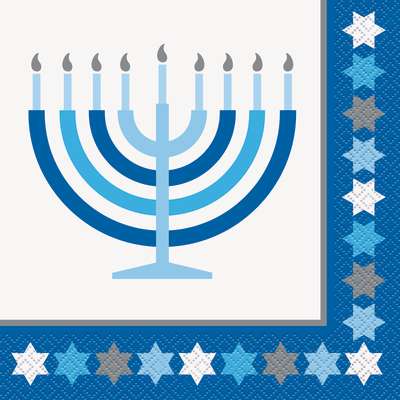 Servilletas de almuerzo Starry Hanukkah, 16 unidades