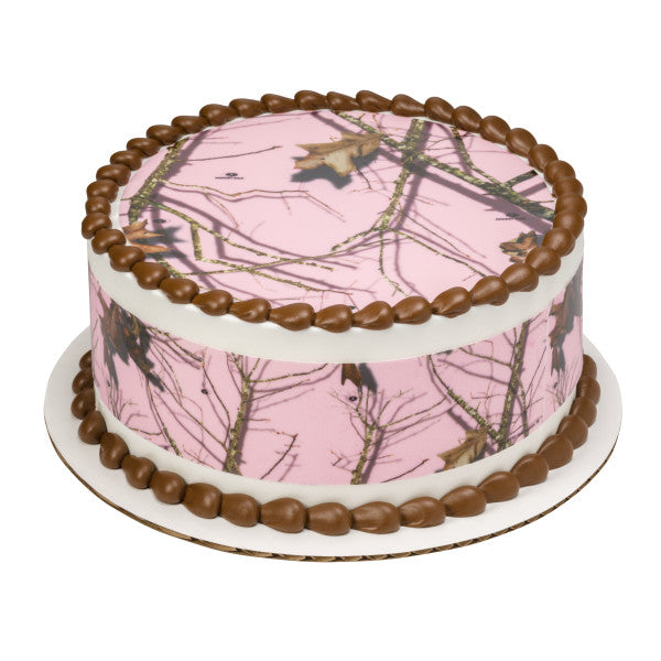 Mossy Oak® Break-Up Pink Edible Cake Topper Image Strips
