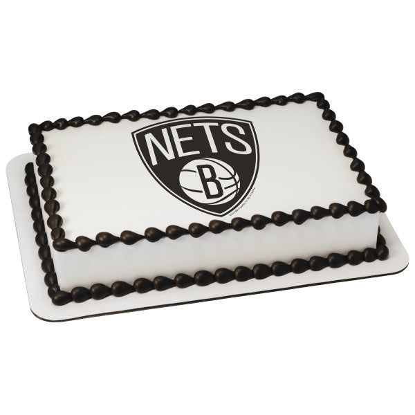 NBA Brooklyn Nets Team Edible Cake Topper Image A Birthday Place