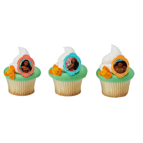 A Birthday Place - Cake Toppers - Moana Voyagers Cupcake Rings
