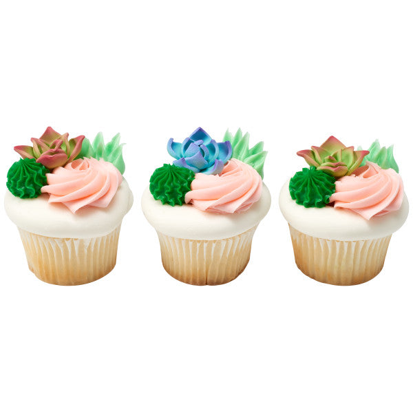 Purple Succulents Gum Paste Flowers