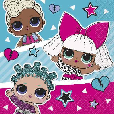 Servilletas de almuerzo LOL Surprise 16 unidades