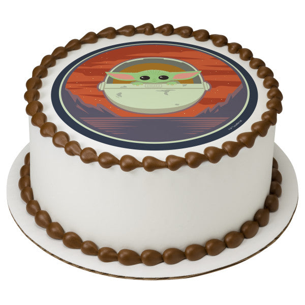 Star Wars™ The Mandalorian The Child in the Pram Edible Cake Topper Image
