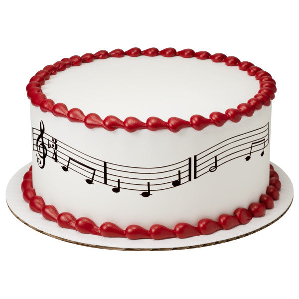 Music Notes Variety Edible Cake Topper Image Strips