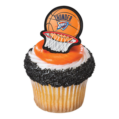 NBA Team Net Cupcake Rings - Oklahoma City Thunder (12 pieces)