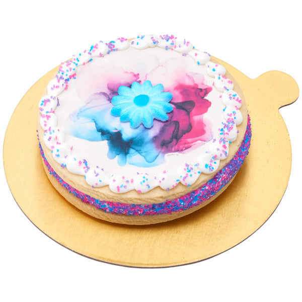 Abstract Watercolor Edible Cake Topper Image