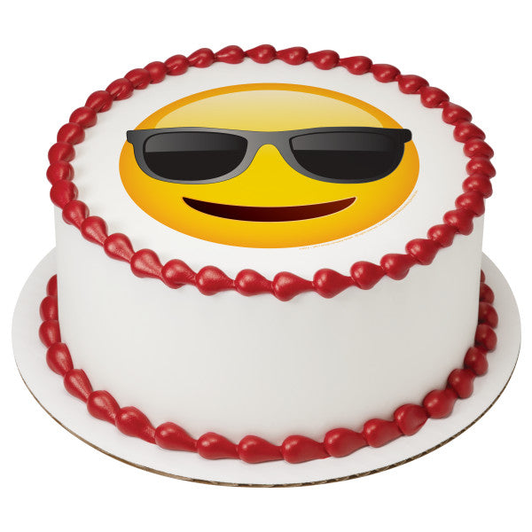 emoji® Sunglasses Edible Cake Topper Image