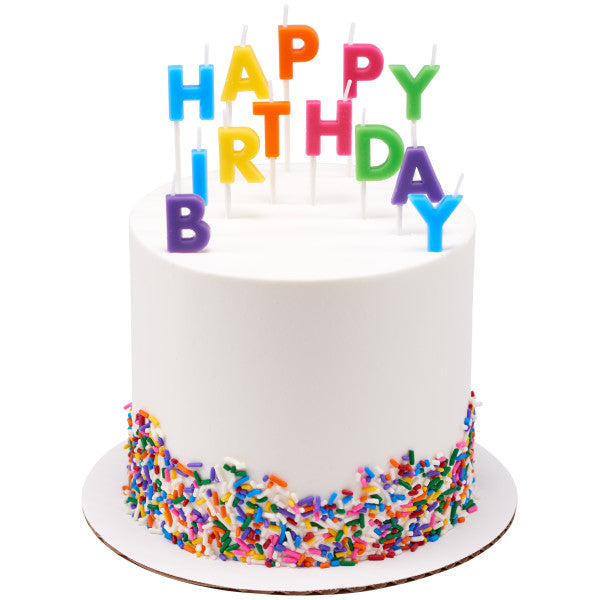 Bright Happy Birthday Letters Specialty Candles
