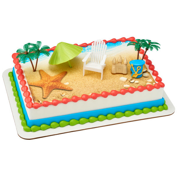 Beach Edible Cake Topper Image DecoSet® Background