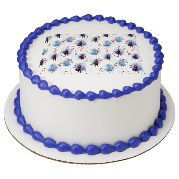 Disney Frozen II Sisters Edible Cake Topper Image