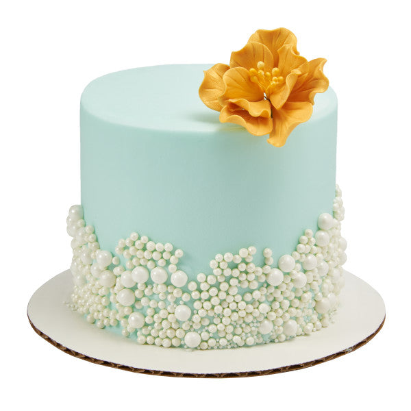 Gold Ruffle Flower Gum Paste Flowers