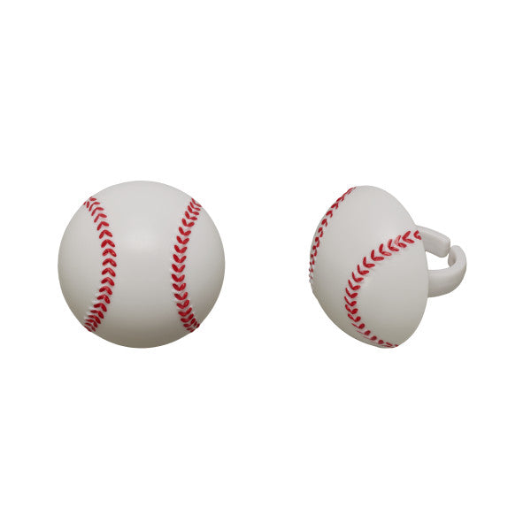 3D Baseball Cupcake Rings