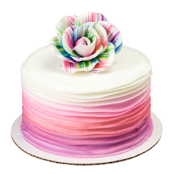 Painted Colors Printed Rose Assortment Gum Paste Flowers