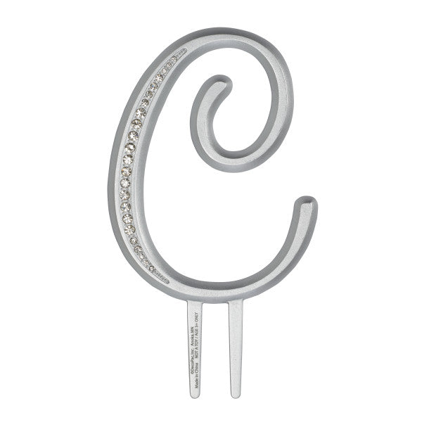 A Birthday Place - Cake Toppers - 4.5" C Diamond Letter Monogram