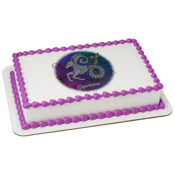 Capricorn Edible Cake Topper Image
