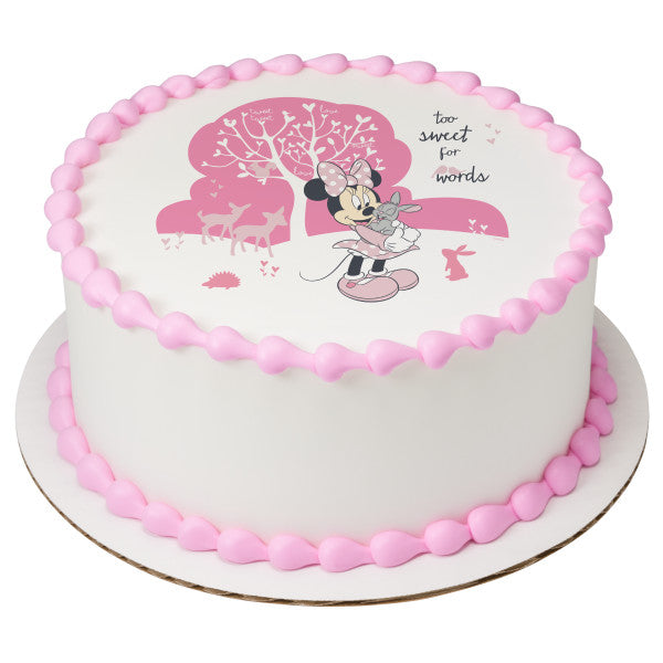 Imagen de adorno comestible para tarta de Minnie demasiado dulce