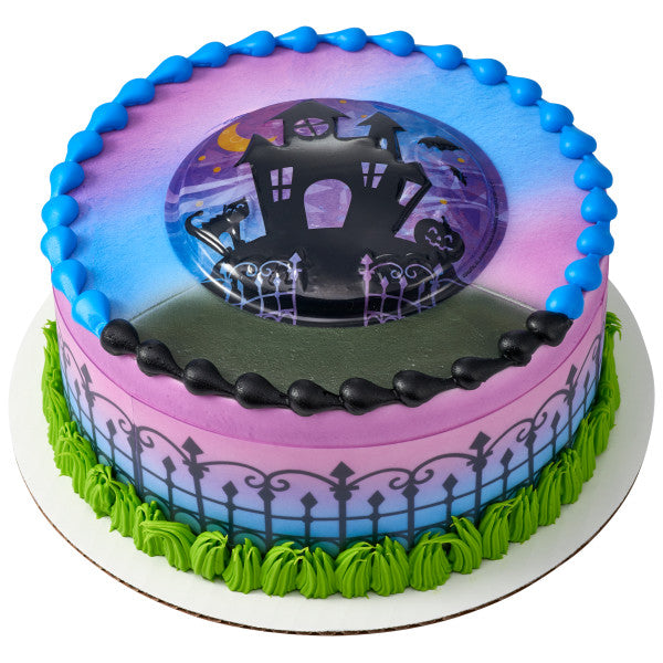 Black Fence Edible Cake Topper Image Strips