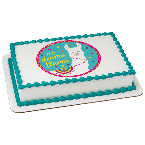 No Drama Llama Edible Cake Topper Image – A Birthday Place no-drama-llama-edible-cake-topper-image-a-birthday-place