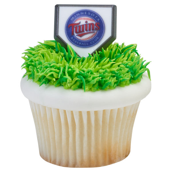 Anillos para cupcakes con logotipo del equipo Home Plate de MLB® - Mellizos de Minnesota (12 piezas)