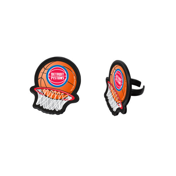 NBA Team Net Cupcake Rings - Detroit Pistons (12 pieces)
