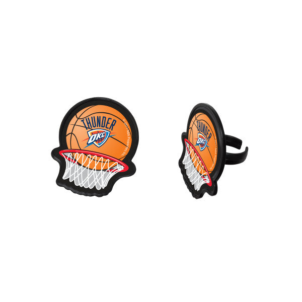 NBA Team Net Cupcake Rings - Oklahoma City Thunder (12 pieces)