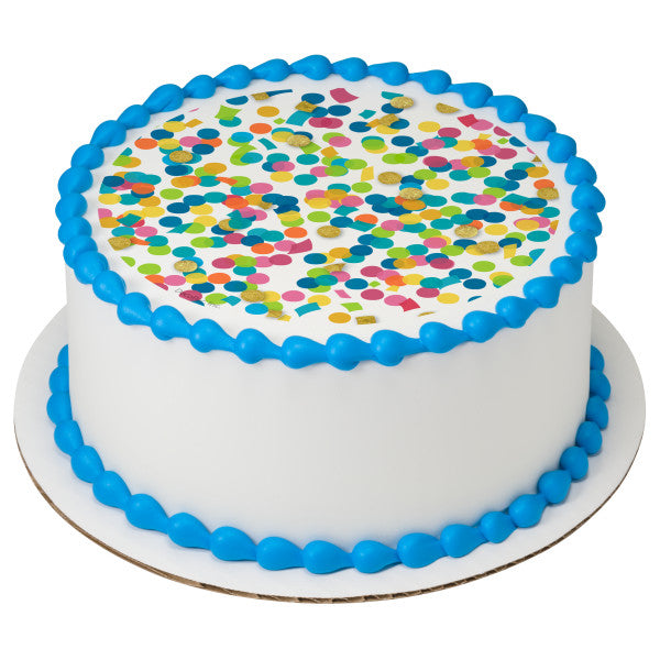 Confetti Edible Cake Topper Image