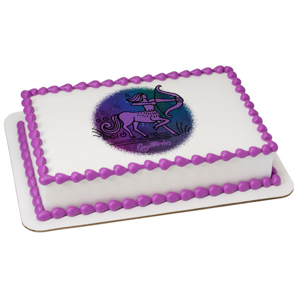 Sagittarius Edible Cake Topper Image