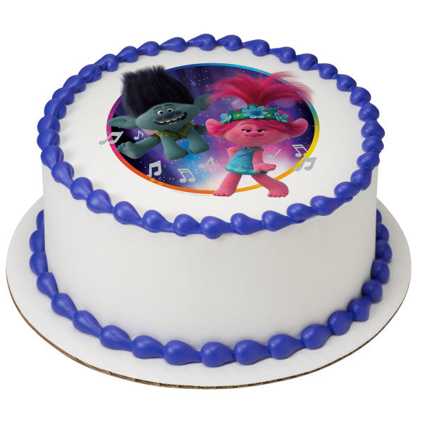 DreamWorks Trolls World Tour Let's Dance! Edible Cake Topper Image