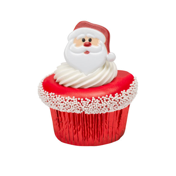 Santa Face Cupcake Rings