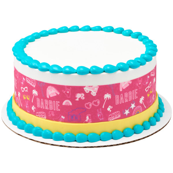 Tiras de imágenes comestibles para decoración de tartas estilo Barbie Malibu