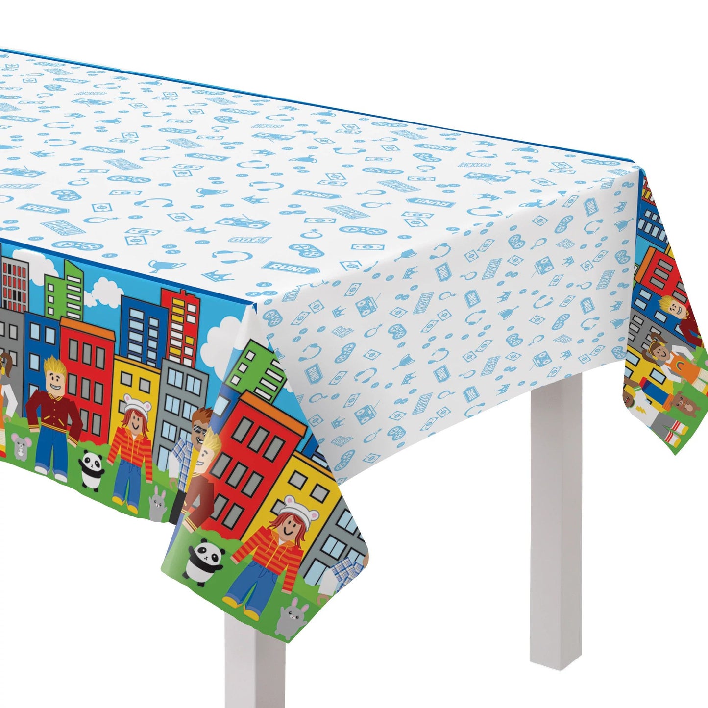 Party Town Paper Table Cover, 1ct