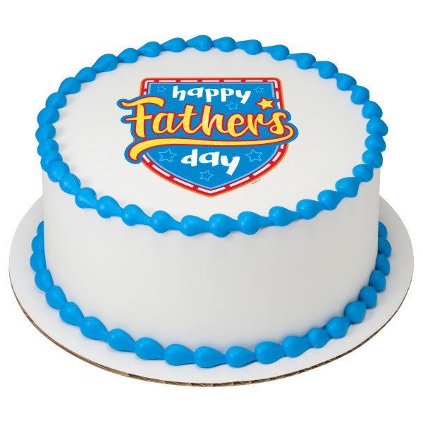Happy Father's Day Hero Edible Cake Topper Image