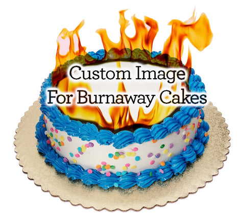 Custom Burnaway Cake Topper