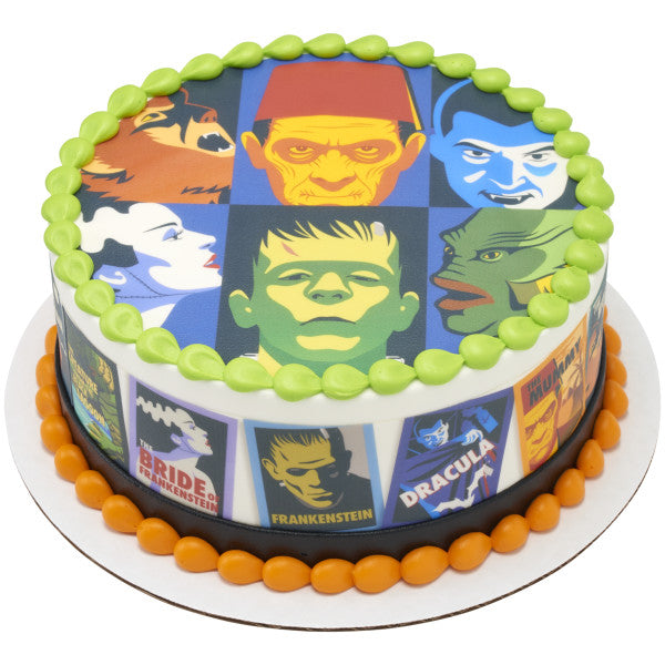 Imagen comestible para decoración de tartas de Frankenstein de los monstruos universales