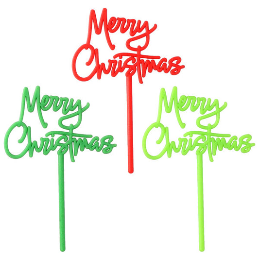 Merry Christmas Script  DecoPics®  12ct