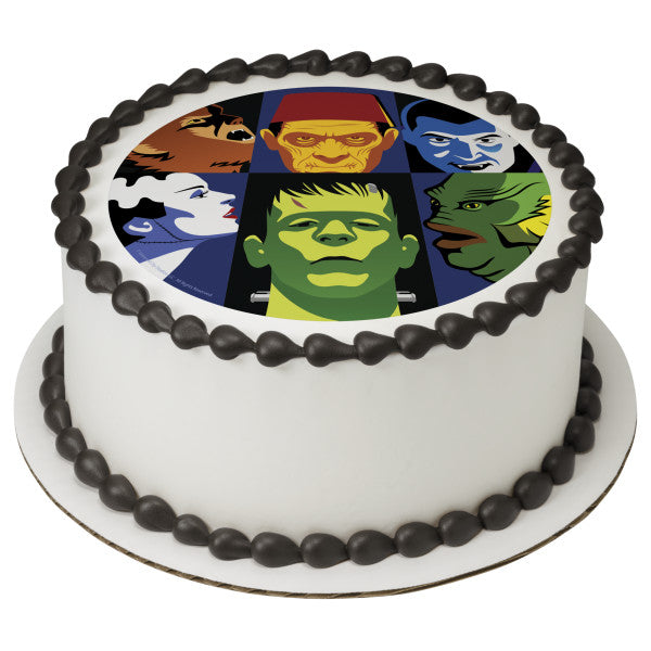 Imagen comestible para decoración de tartas de Frankenstein de los monstruos universales