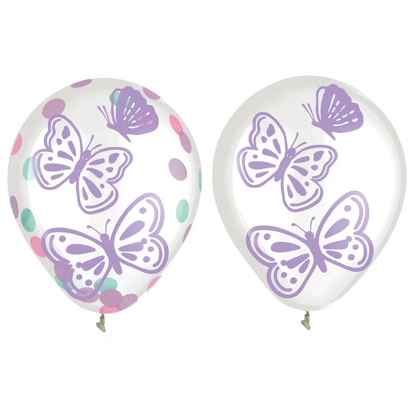 Flutter Latex Confetti Balloon, 6ct
