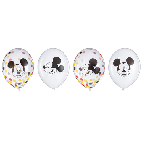 Mickey Mouse Forever Latex Confetti Balloons, 6ct