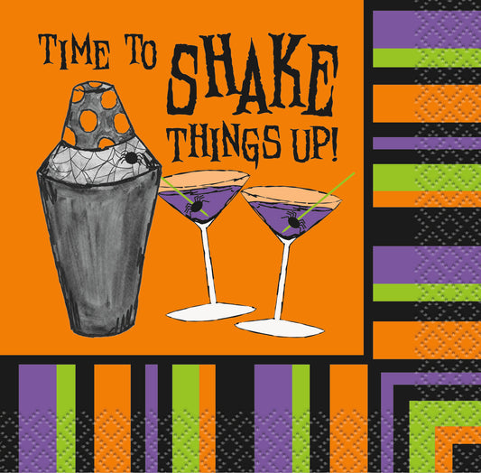 Time To Shake Halloween Beverage Napkins, 16ct