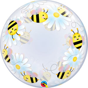 Sweet Bee and Daisies 24" Deco Bubble Balloon, 1ct