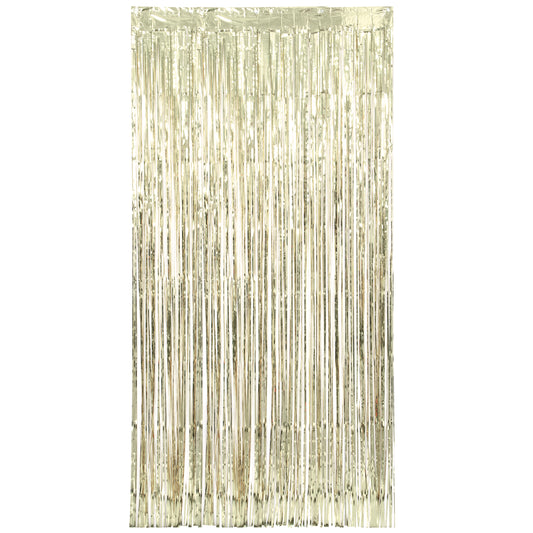 Gold Foil Fringe Door Curtain, 3.25ft x 6.5ft, 1ct