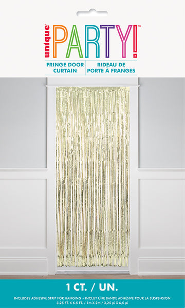 Gold Foil Fringe Door Curtain, 3.25ft x 6.5ft, 1ct