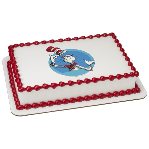 Dr. Seuss The Cat in the Hat Edible Cake Topper Image