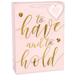 Have & Hold Wedding 17" x 12.5" x 6" Gift Bag w/ Tag, 1ct