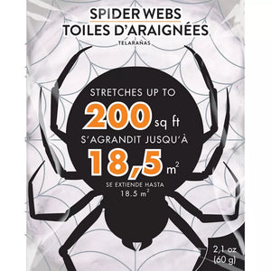 White Polyester Spider Web, 1ct