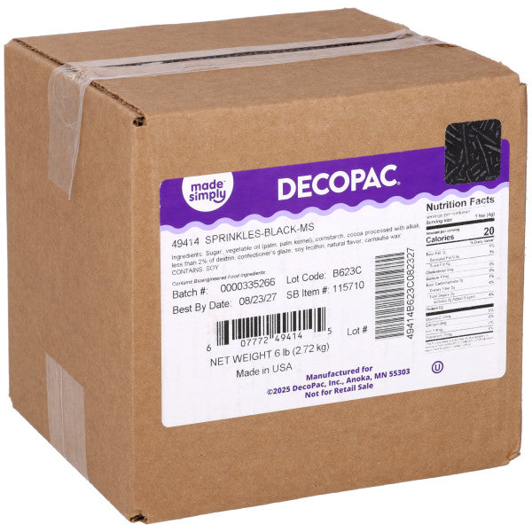 Black Made Simply™ Sprinkles 6lb