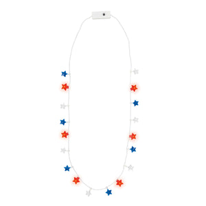 Patriotic Stars LED Necklace, 1ct