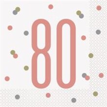 Glitz Rose Gold Luncheon Napkins 80 - 16ct