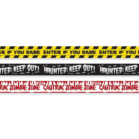 Halloween Fright Plastic Tape Banners